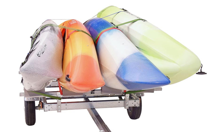 Malone EcoLight™ 4 Kayak Trailer Package (1 Stacker & 4 Sets Foam Blocks)