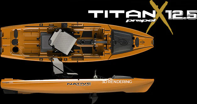 12.5 Titan X Propel (We do not ship kayaks, online purchase store pick –  Hook, Line and Paddle