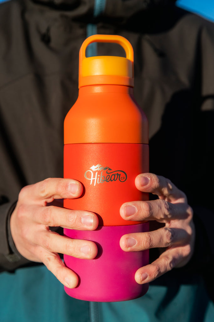 12BC Safety Orange Bear Spray with Bear Cozy Water Bottle Mount